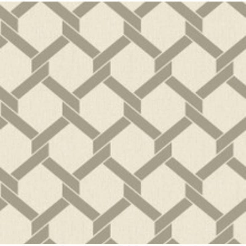 A-Street Prints Payton Grey Hexagon Trellis Wallpaper
