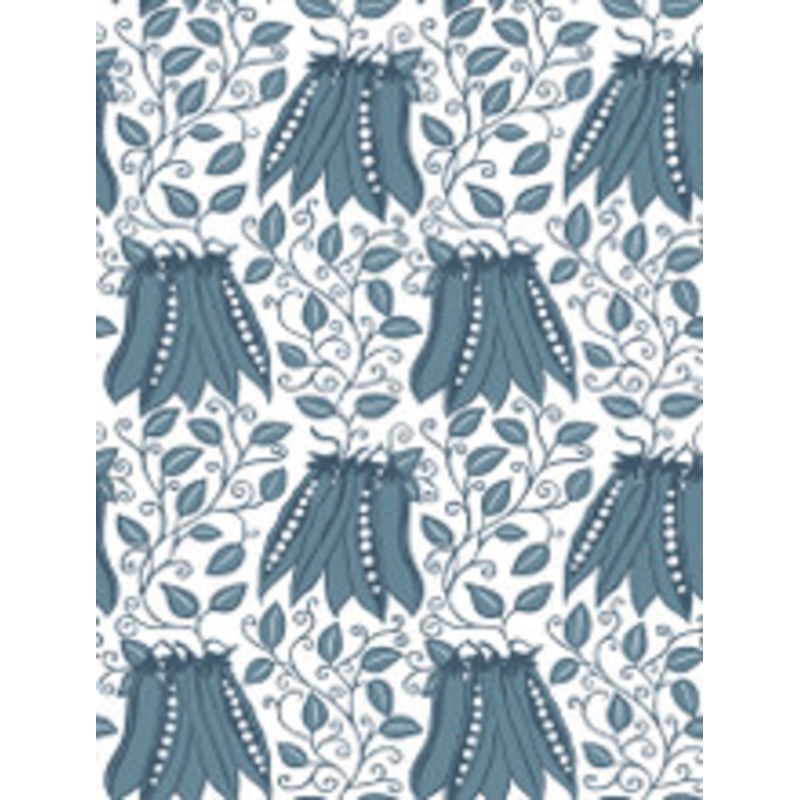 A-Street Prints Peas in a Pod Teal Garden Wallpaper