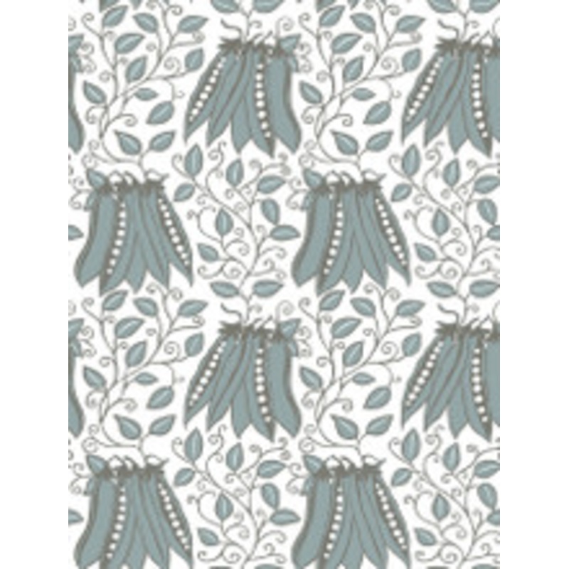 A-Street Prints Peas in a Pod Turquoise Garden Wallpaper