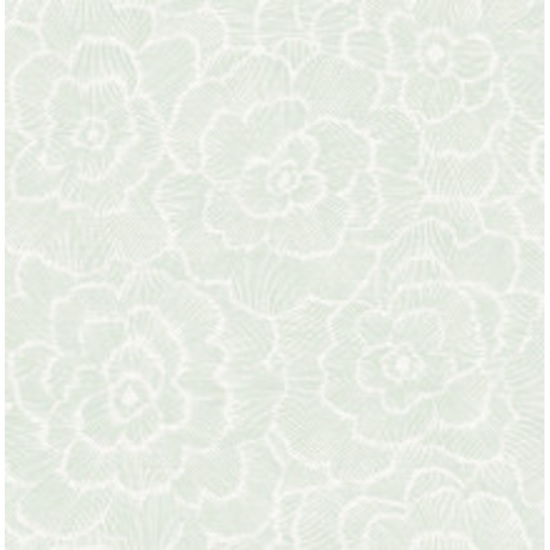 A-Street Prints Periwinkle Green Textured Floral Wallpaper