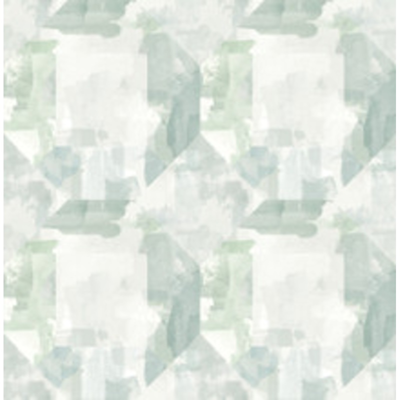 A-Street Prints Perrin Sea Green Gem Geometric Wallpaper