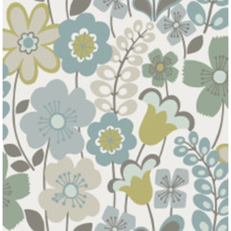 A-Street Prints Piper Green Floral Wallpaper