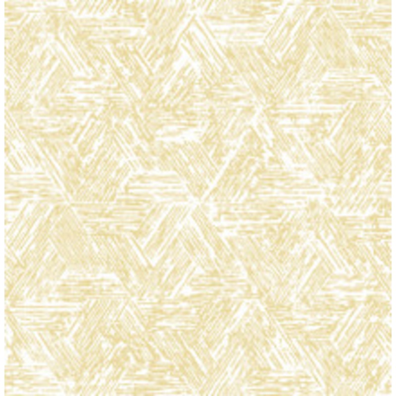 A-Street Prints Retreat Yellow Quilted Geometric Wallpaper