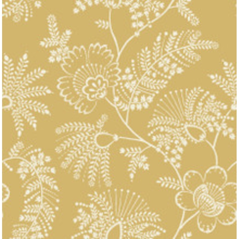 A-Street Prints Maeve Mustard Jacobean Trail Wallpaper