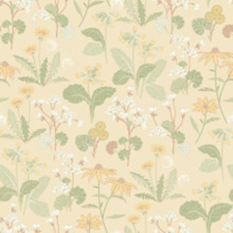 A-Street Prints Magdalena Light Yellow Dandelion Wallpaper