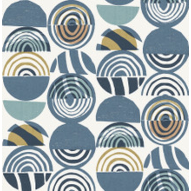 A-Street Prints Mage Blue Mod Geometric Wallpaper