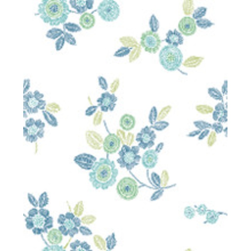 A-Street Prints Malaga Green Floral Wallpaper