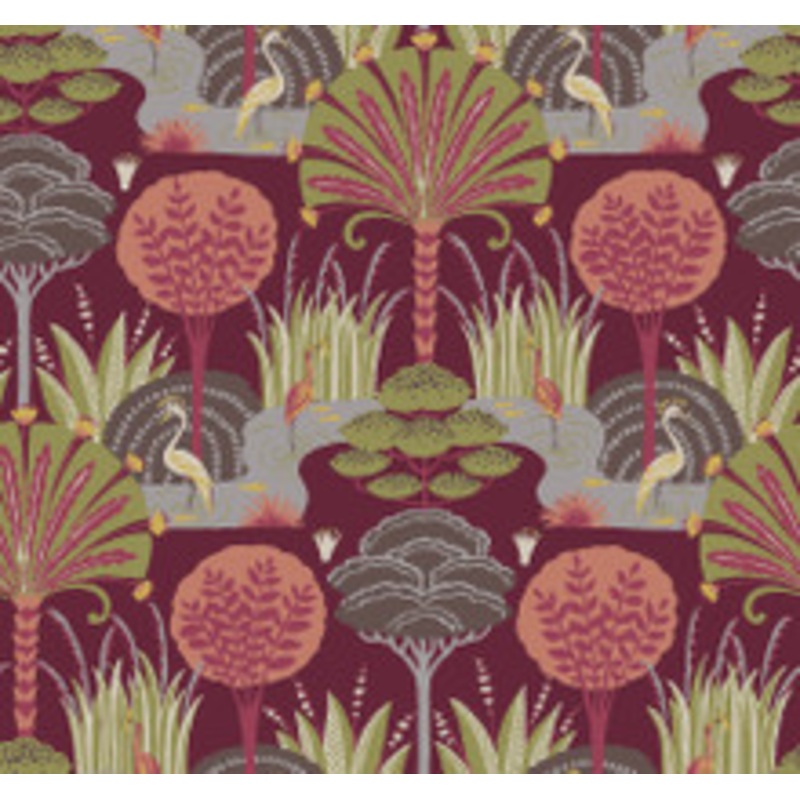 A-Street Prints Mandeville Raspberry Tropical Paradise Wallpaper