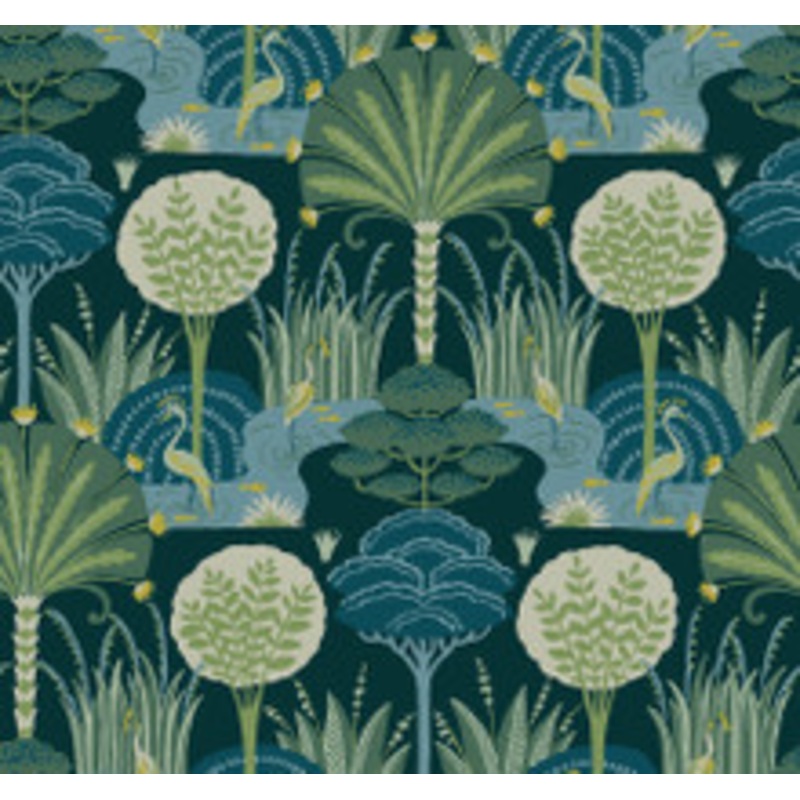 A-Street Prints Mandeville Teal Tropical Paradise Wallpaper