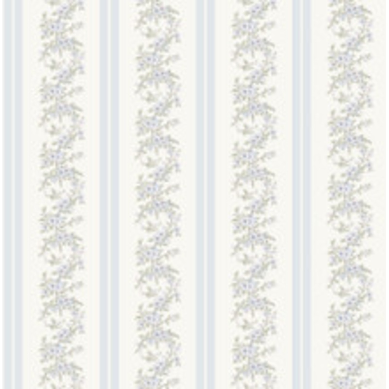 A-Street Prints Marigold Wreath Baby Blue Rush Floral Stripe Wallpaper
