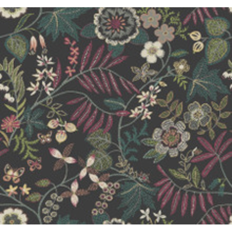 A-Street Prints Marilyn Black Floral Trail Wallpaper