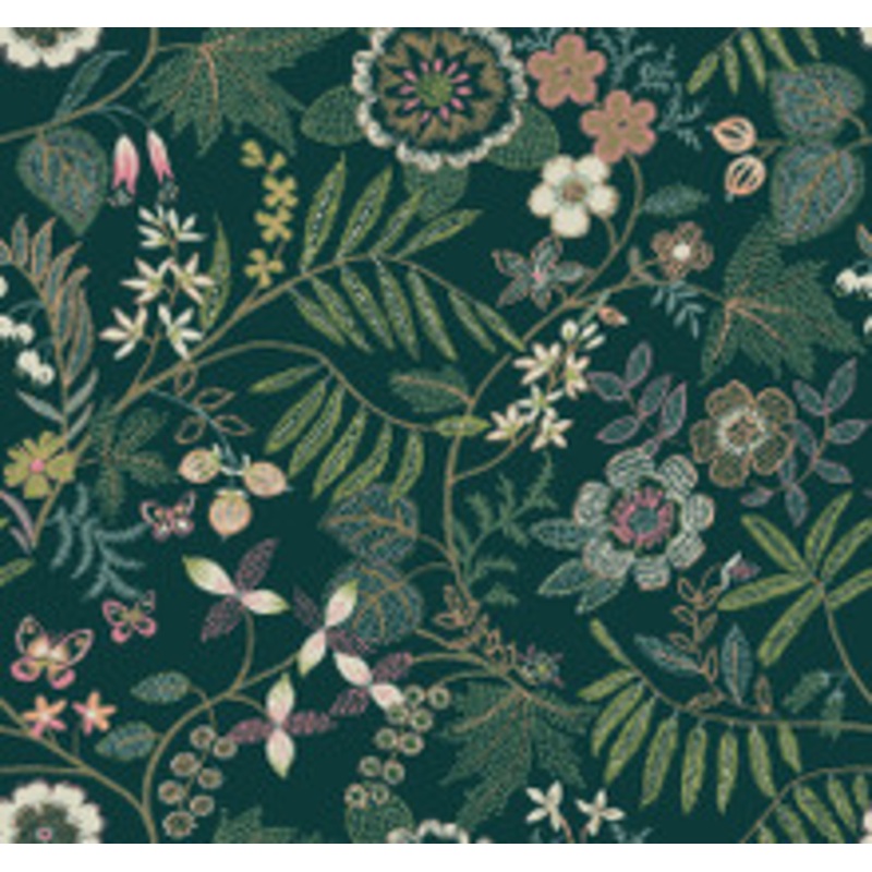 A-Street Prints Marilyn Green Floral Trail Wallpaper
