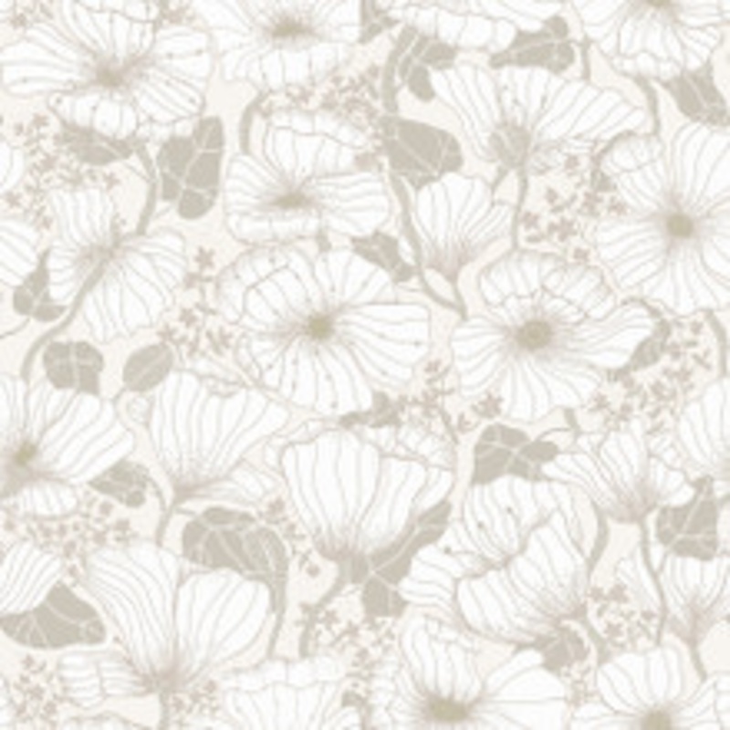 A-Street Prints Matilda Grey Poppy Fields Wallpaper