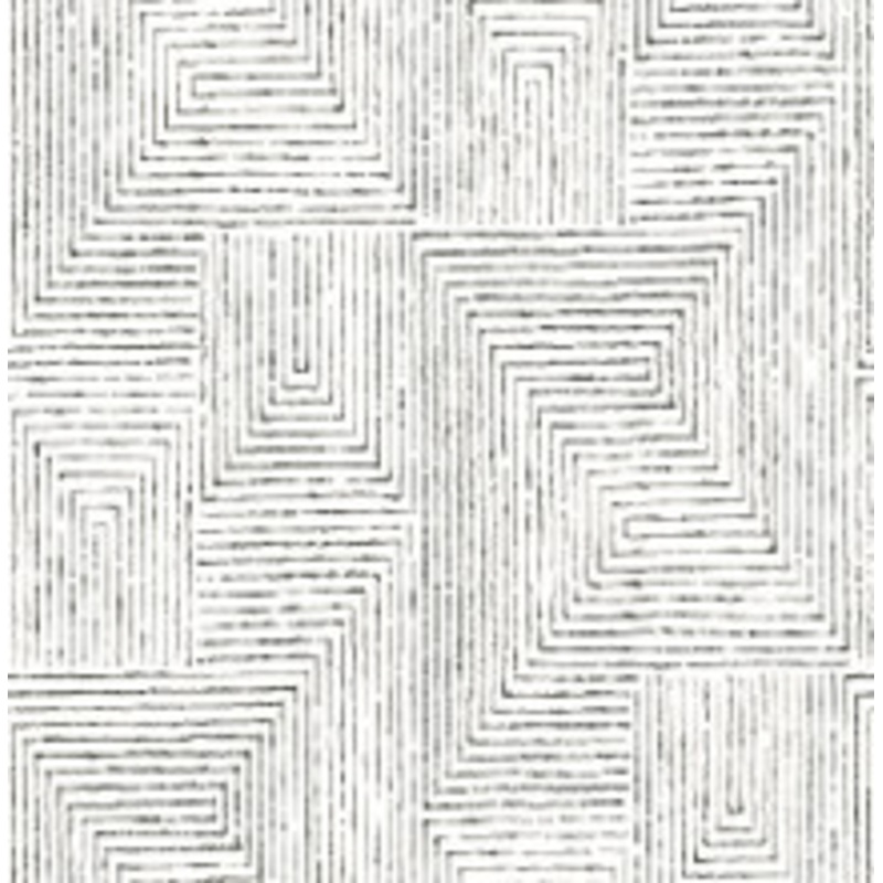A-Street Prints Merritt Black Geometric Wallpaper