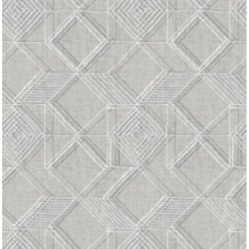 A-Street Prints Moki Grey Lattice Geometric Wallpaper