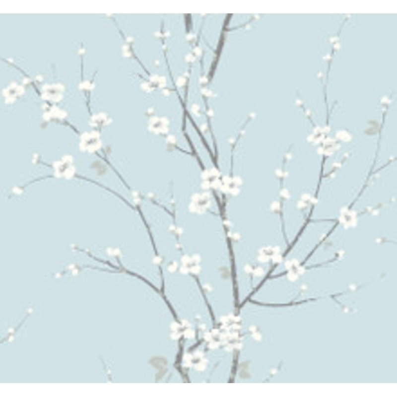 A-Street Prints Monterey Sky Blue Floral Branch Wallpaper