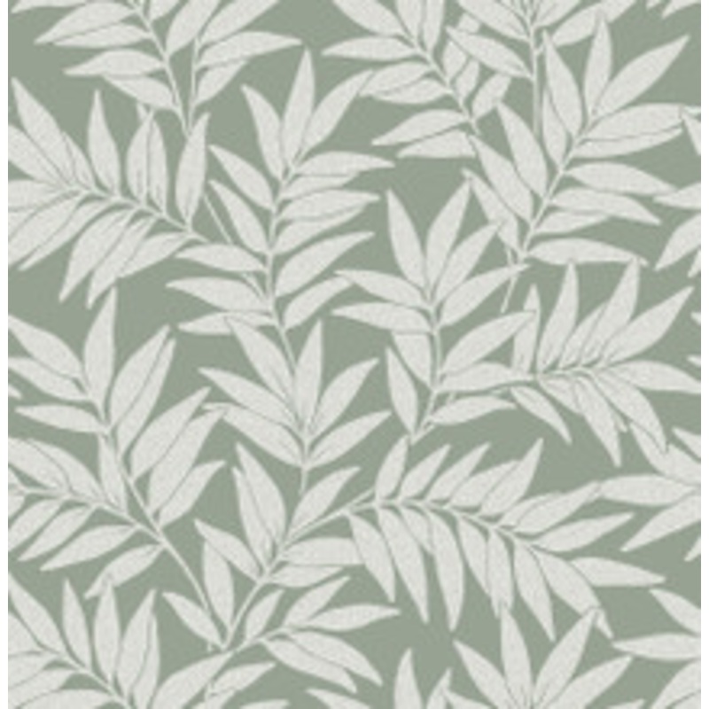 A-Street Prints Morris Green Leaf Wallpaper