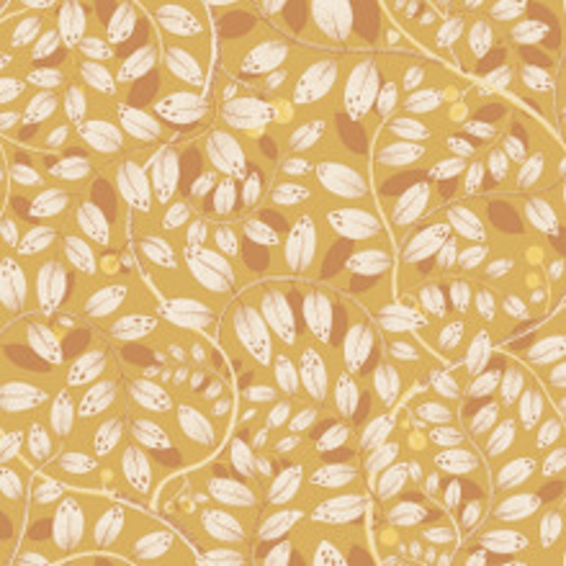 A-Street Prints Kirke Yellow Leafy Vines Wallpaper
