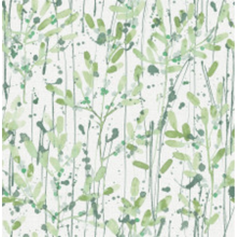 A-Street Prints Leandra Green Floral Trail Wallpaper