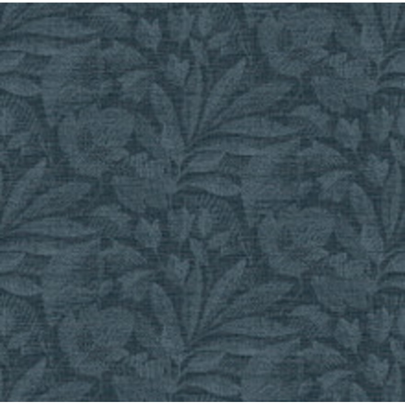 A-Street Prints Lei Navy Etched Leaves Wallpaper