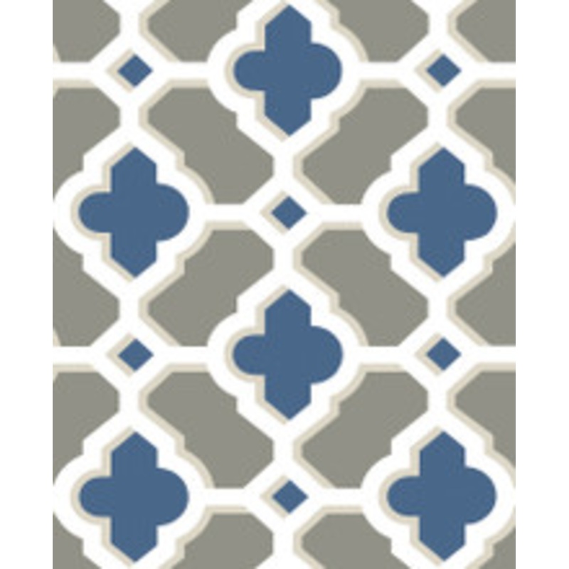 A-Street Prints Lido Navy Quatrefoil Wallpaper