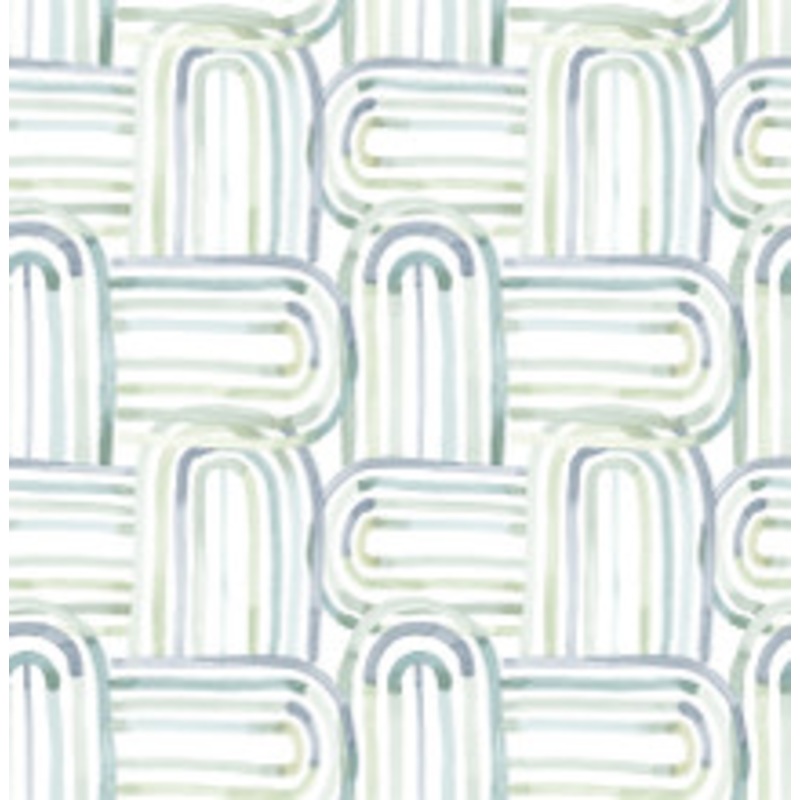A-Street Prints Lolly Teal Arches Wallpaper