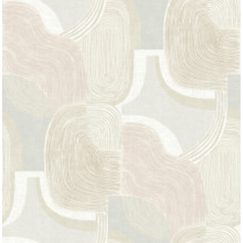 A-Street Prints Hollace Mauve Geometric Wallpaper
