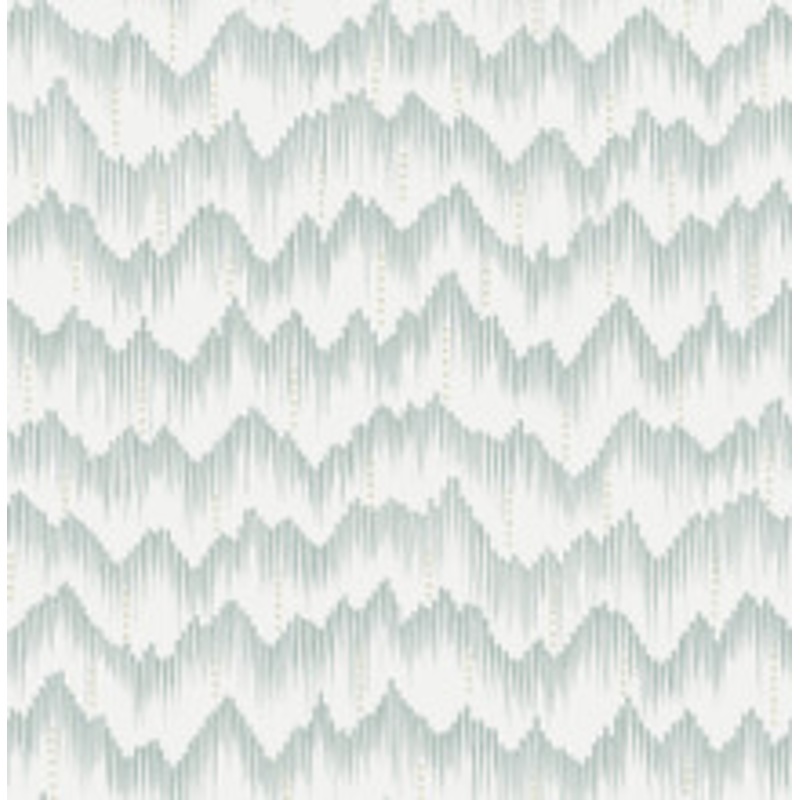 A-Street Prints Holmby Seafoam Brushstroke Zigzag Wallpaper