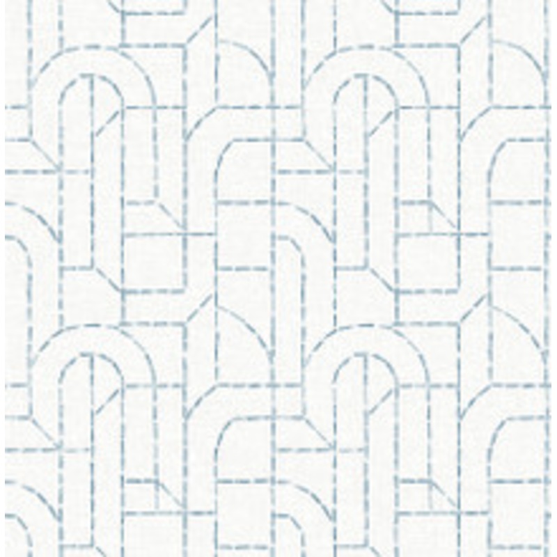 A-Street Prints Integrity Blue Arched Outlines Wallpaper
