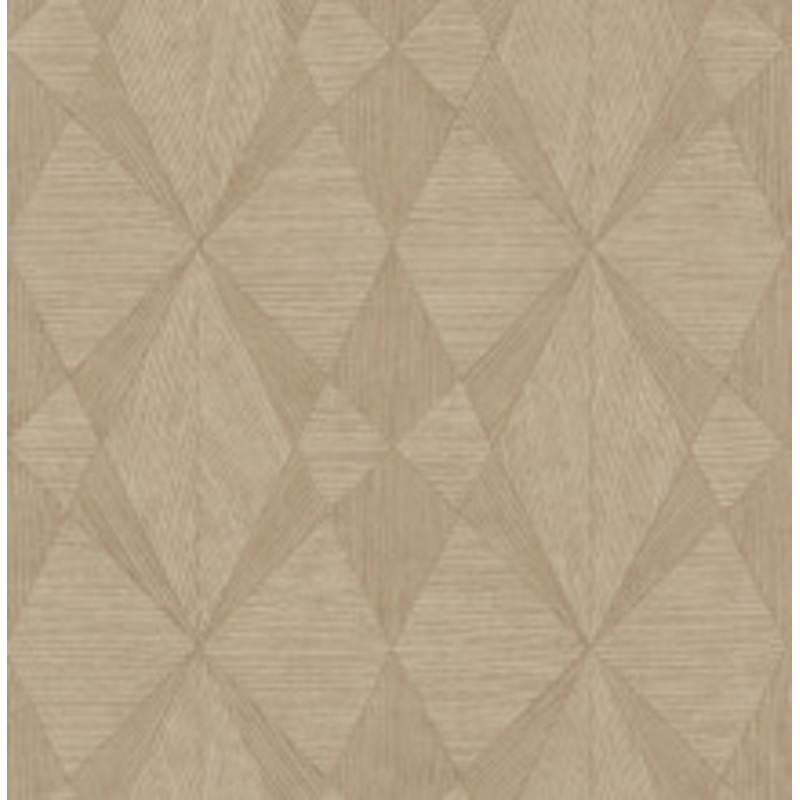 A-Street Prints Intrinsic Light Brown Geometric Wood Wallpaper