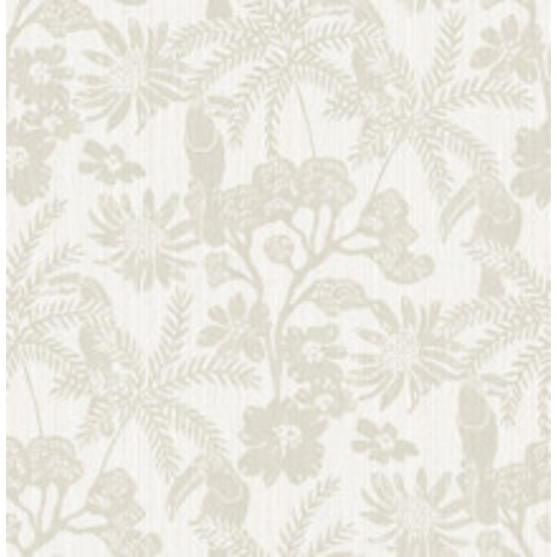 A-Street Prints Jacaranda Taupe Tropical Trail Wallpaper