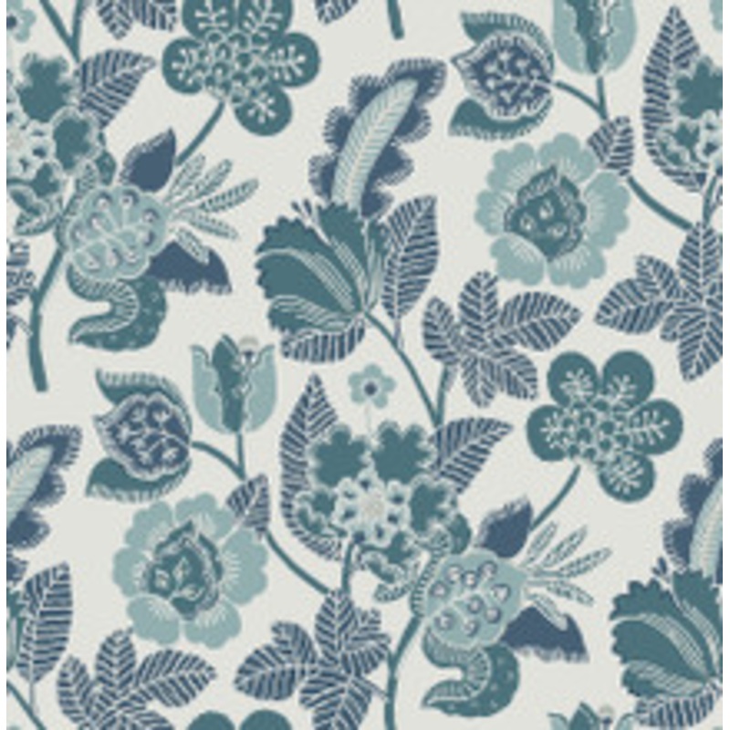 A-Street Prints Jana Teal Jacobean Wallpaper