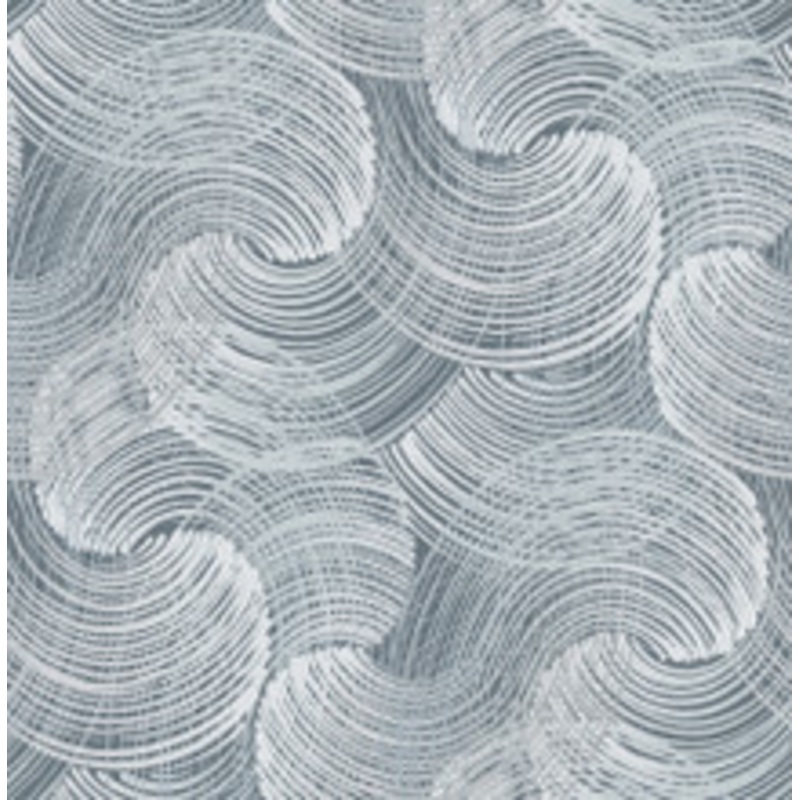 A-Street Prints Karson Blue Swirling Geometric Wallpaper