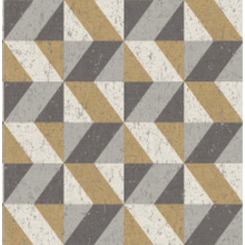 A-Street Prints Fabric Cerium Metallic Concrete Geometric Wallpaper