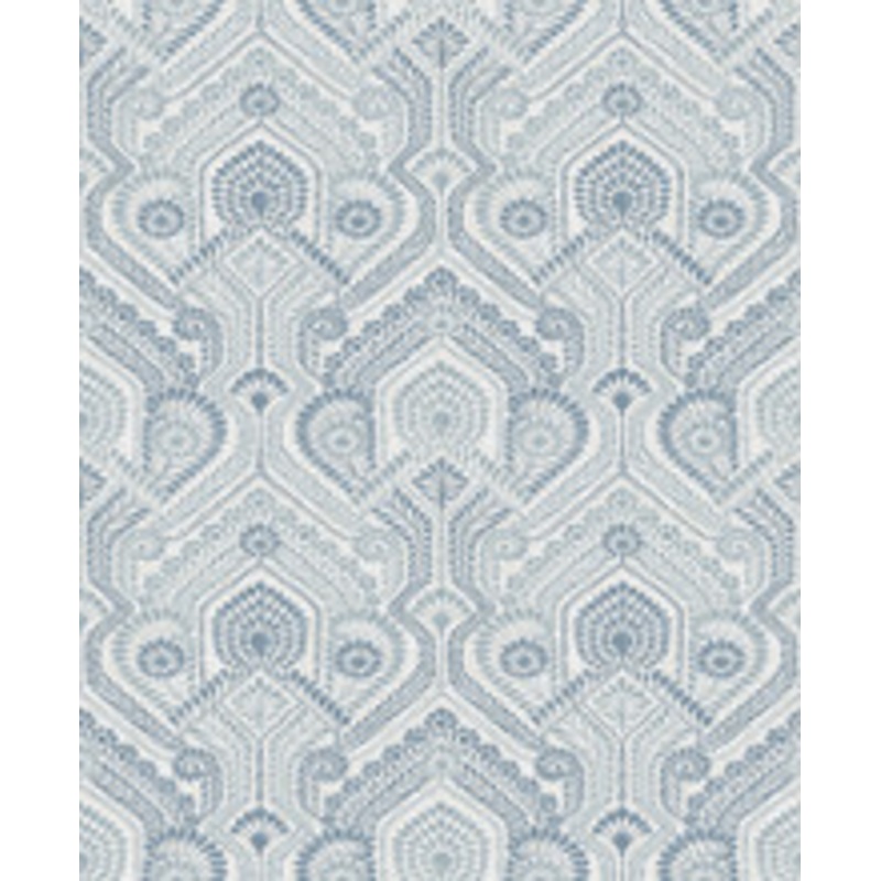 A-Street Prints Fernback Blue Ornate Botanical Wallpaper