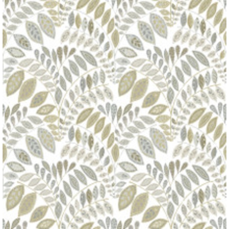 A-Street Prints Fiddlehead Grey Botanical Wallpaper