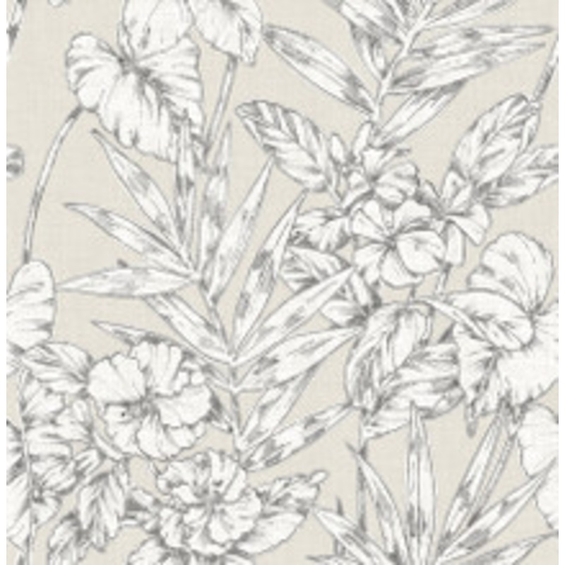 A-Street Prints Fiji Beige Floral Wallpaper