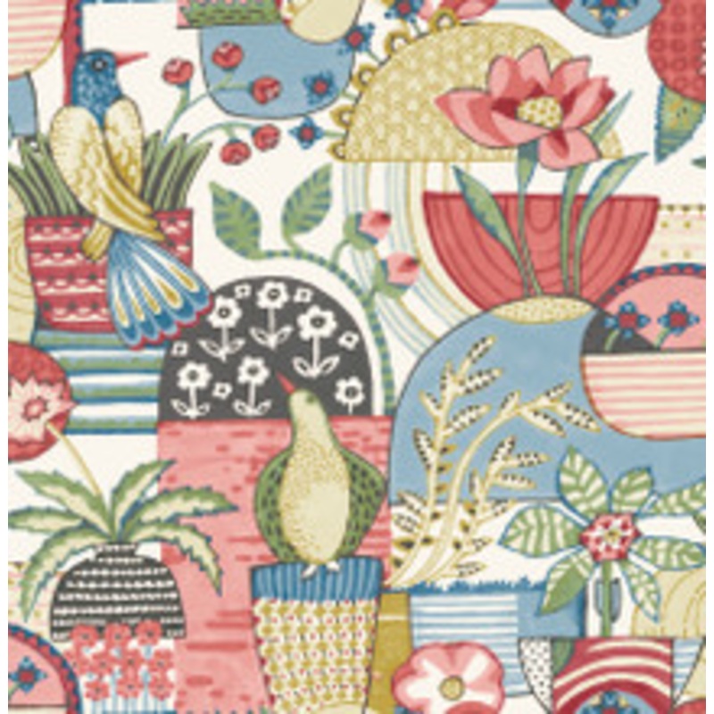 A-Street Prints Fika Rose Blissful Birds & Blooms Wallpaper