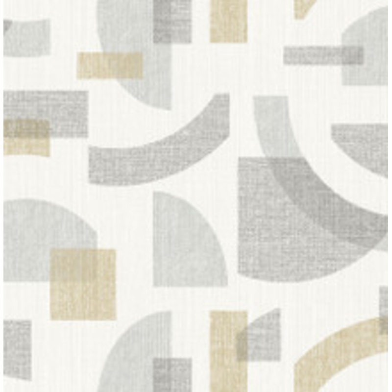 A-Street Prints Fulton Gold Shapes Wallpaper