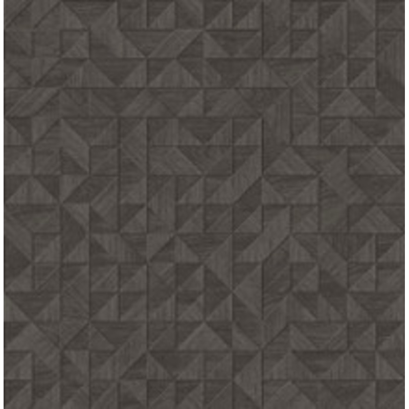 A-Street Prints Gallerie Dark Brown Geometric Wood Wallpaper