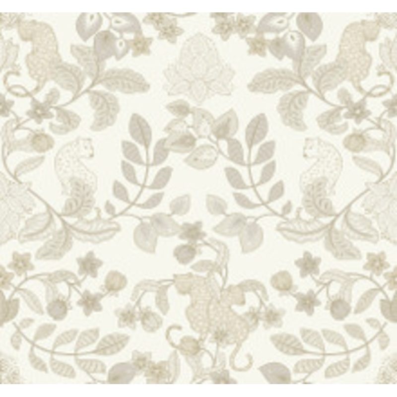 A-Street Prints Getty Cream Jungle Damask Wallpaper