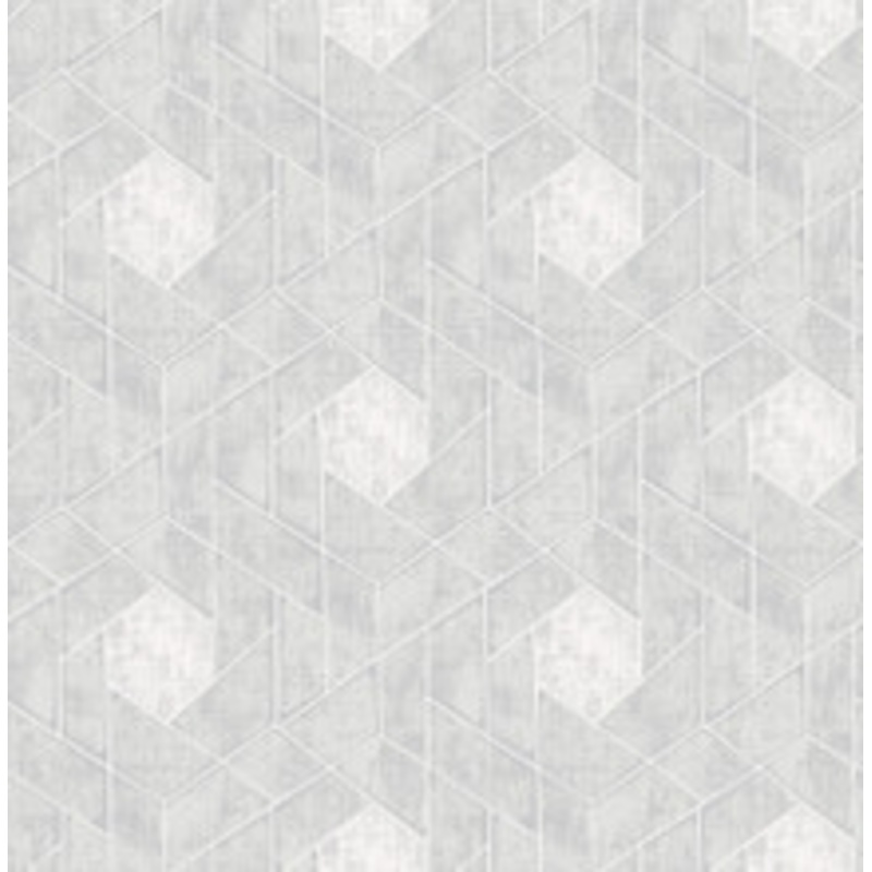 A-Street Prints Granada Light Grey Grey Geometric Wallpaper