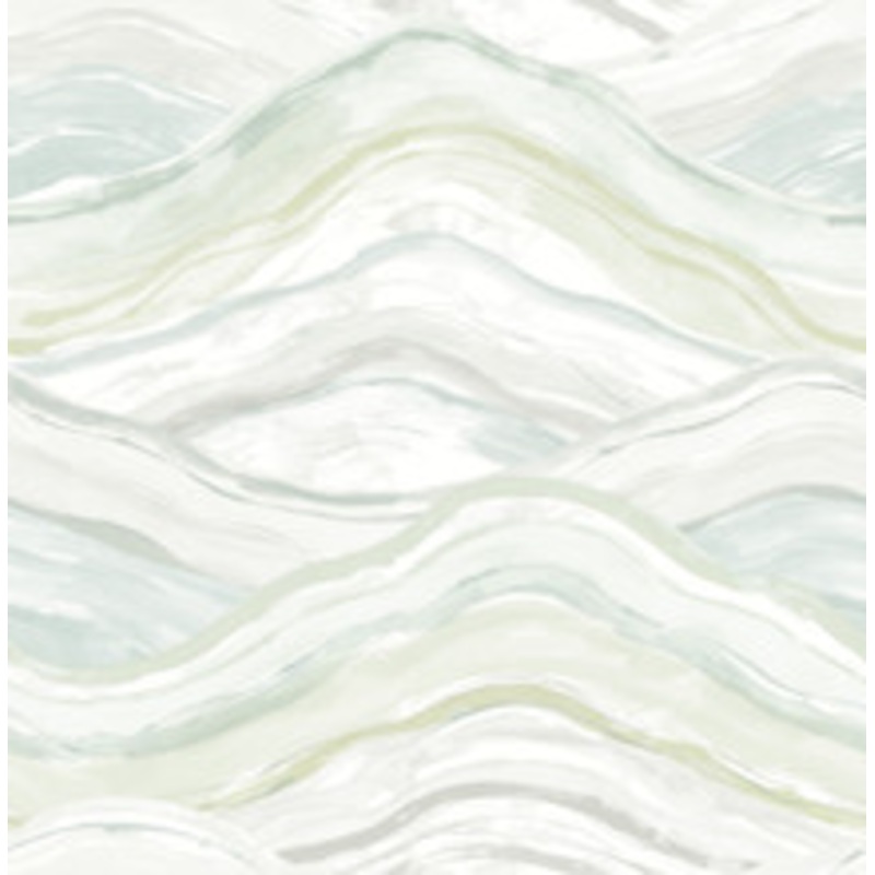 A-Street Prints Dorea Sea Green Striated Waves Wallpaper