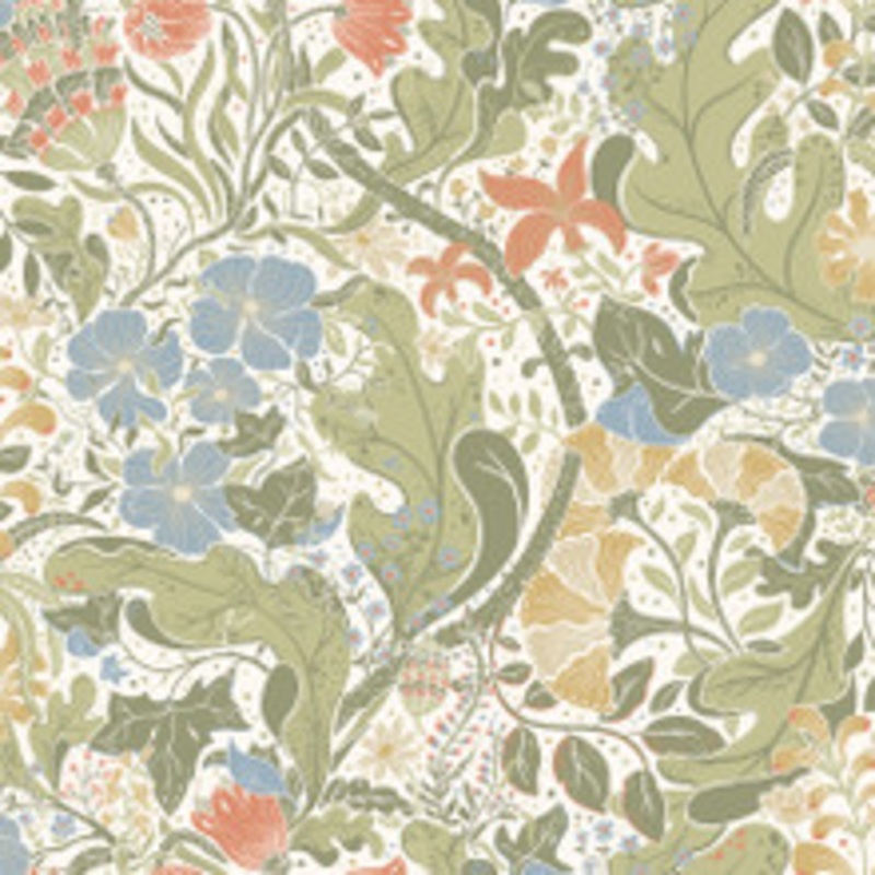 A-Street Prints Elise Cream Nouveau Gardens Wallpaper