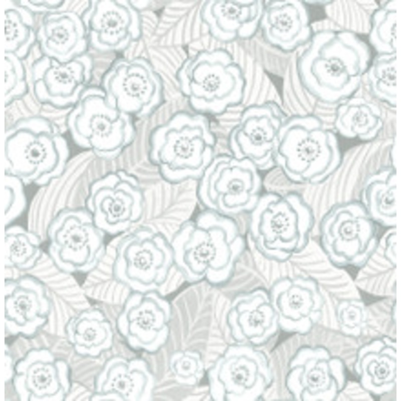 A-Street Prints Emery Light Blue Floral Wallpaper