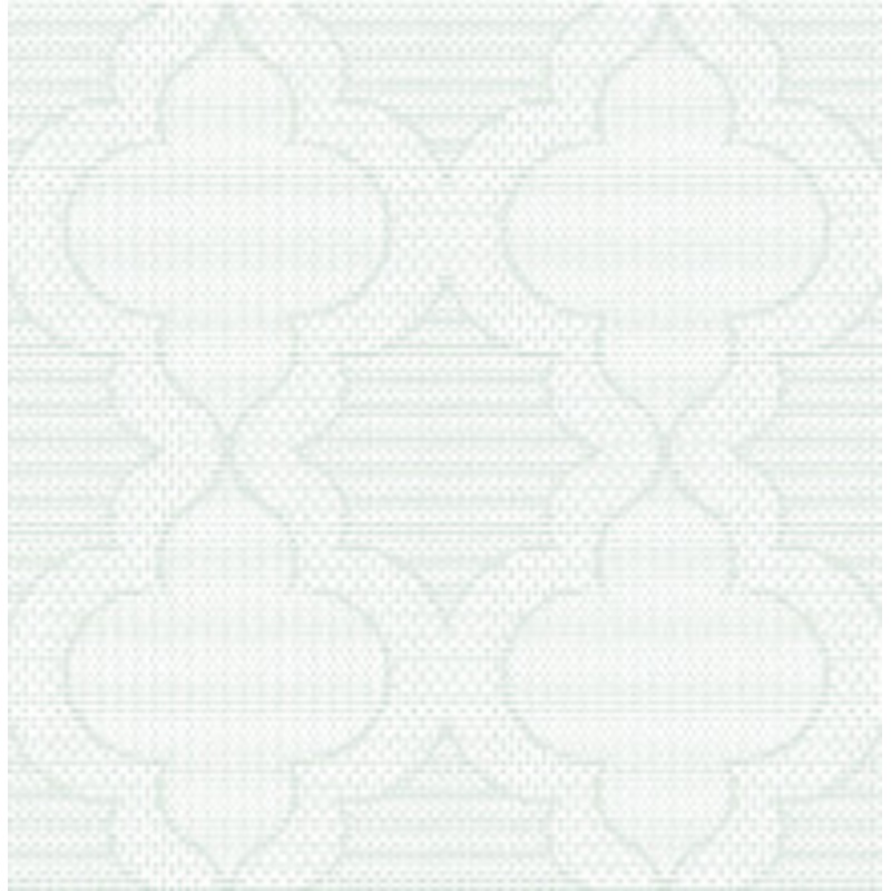 A-Street Prints Ernest Turquoise Quilted Quatrefoil Wallpaper