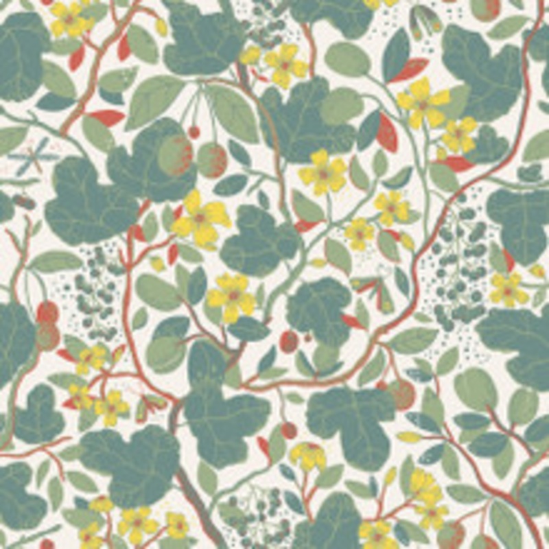A-Street Prints Ewald Turquoise Garden Vines Wallpaper
