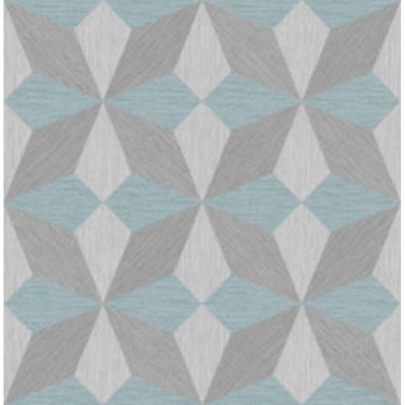 A-Street Prints Fabric Valiant Aqua Faux Grasscloth Geometric Wallpaper