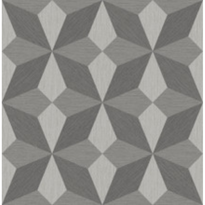 A-Street Prints Fabric Valiant Grey Faux Grasscloth Geometric Wallpaper