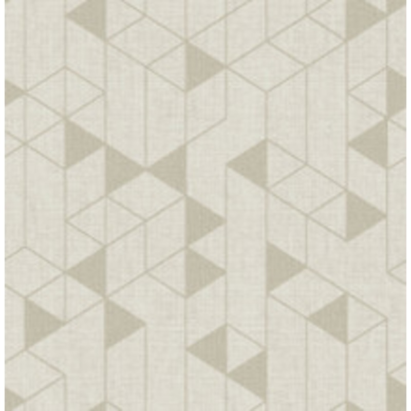 A-Street Prints Fairbank Champagne Linen Geometric Wallpaper